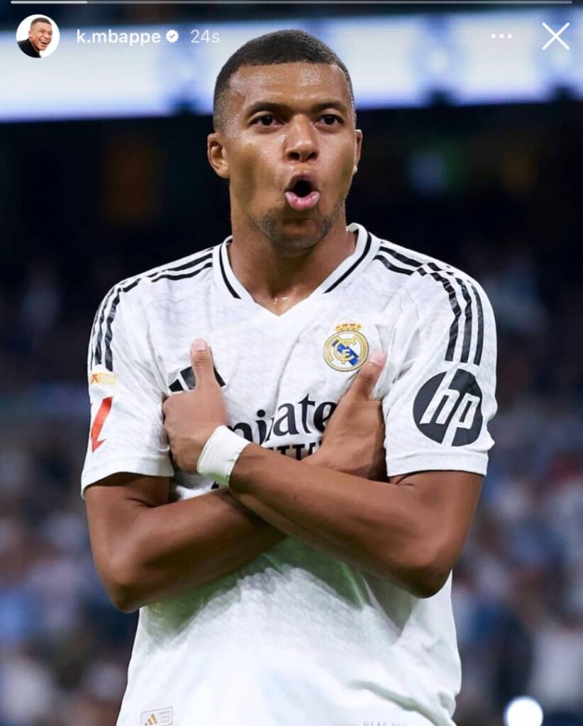 Kylian Mbappé ouvre une nouvelle page de son histoire en marquant un doublé contre le Betis Séville, le dimanche 1er septembre 2024, lors du 3ème match du Real Madrid en Liga.